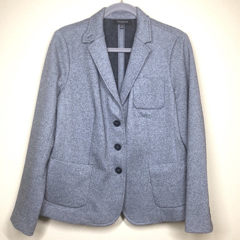 Talbots Wool Blend Notch Collar Patch Pocket Blaz… - image 1